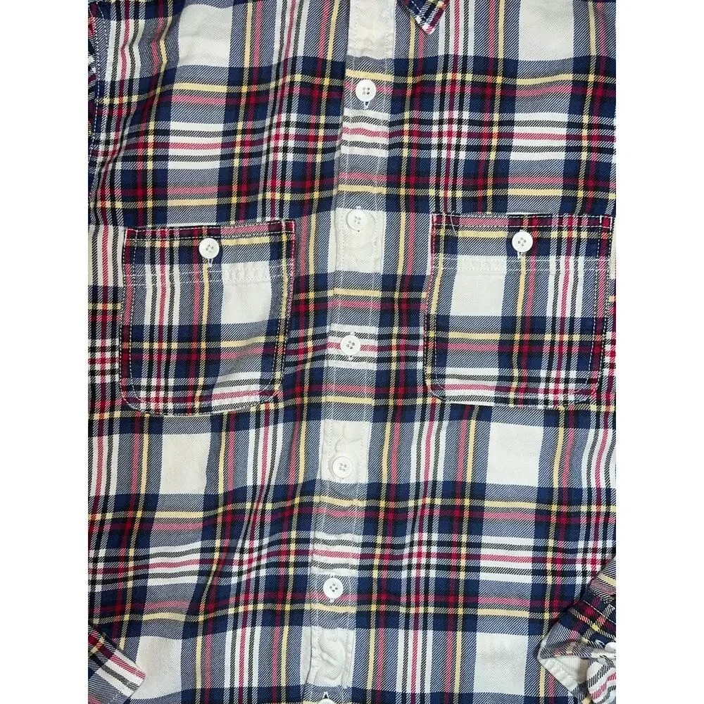 J.Crew Sportsmen's Outfitter plaid cotton preppy button long sleeve shirt SM men